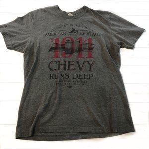Chevy runs deep grey tee